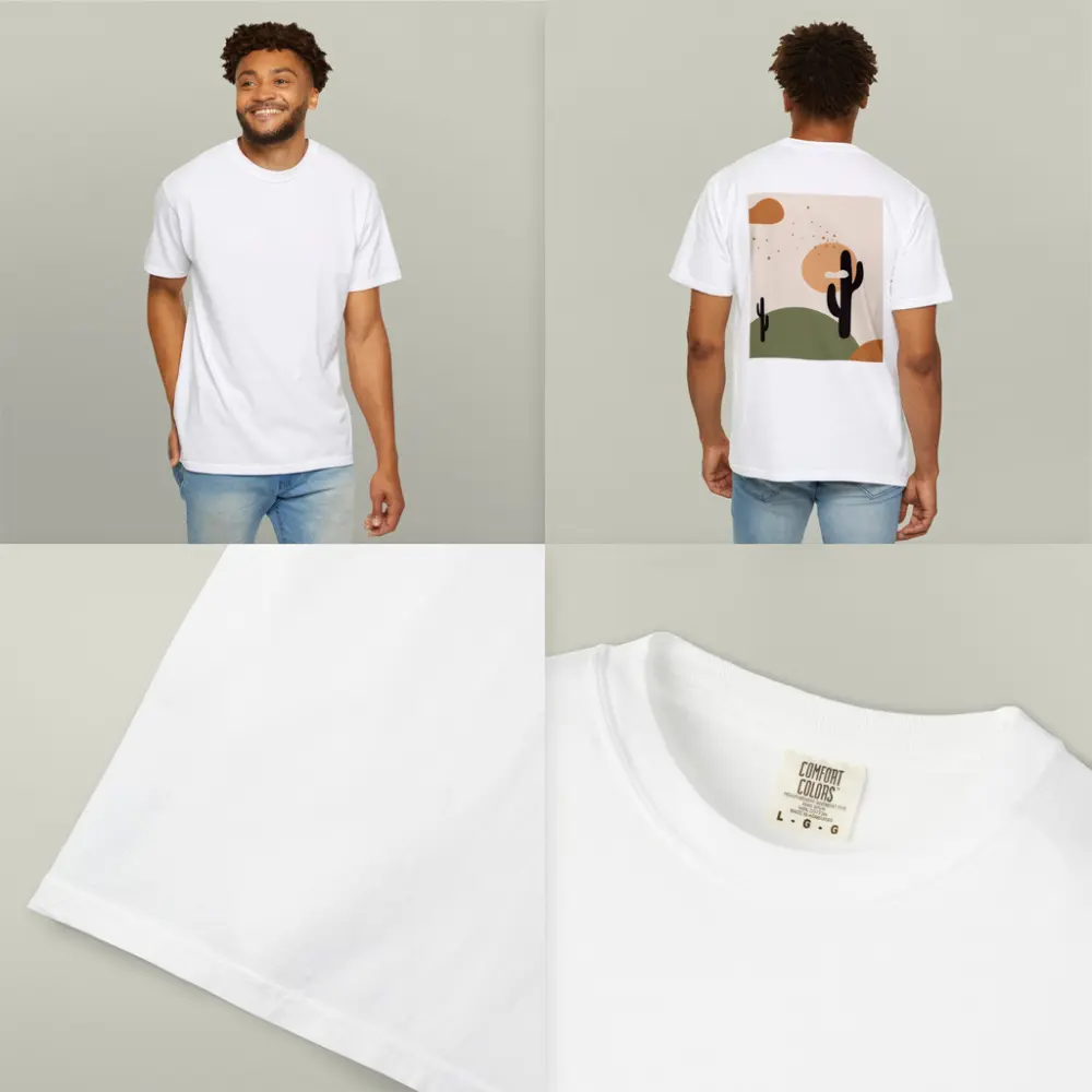 Boho Desert Cactus Minimalist Warm Tones Art – T-Shirts