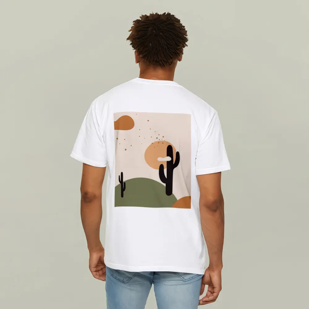 Boho Desert Cactus Minimalist Warm Tones Art – T-Shirts