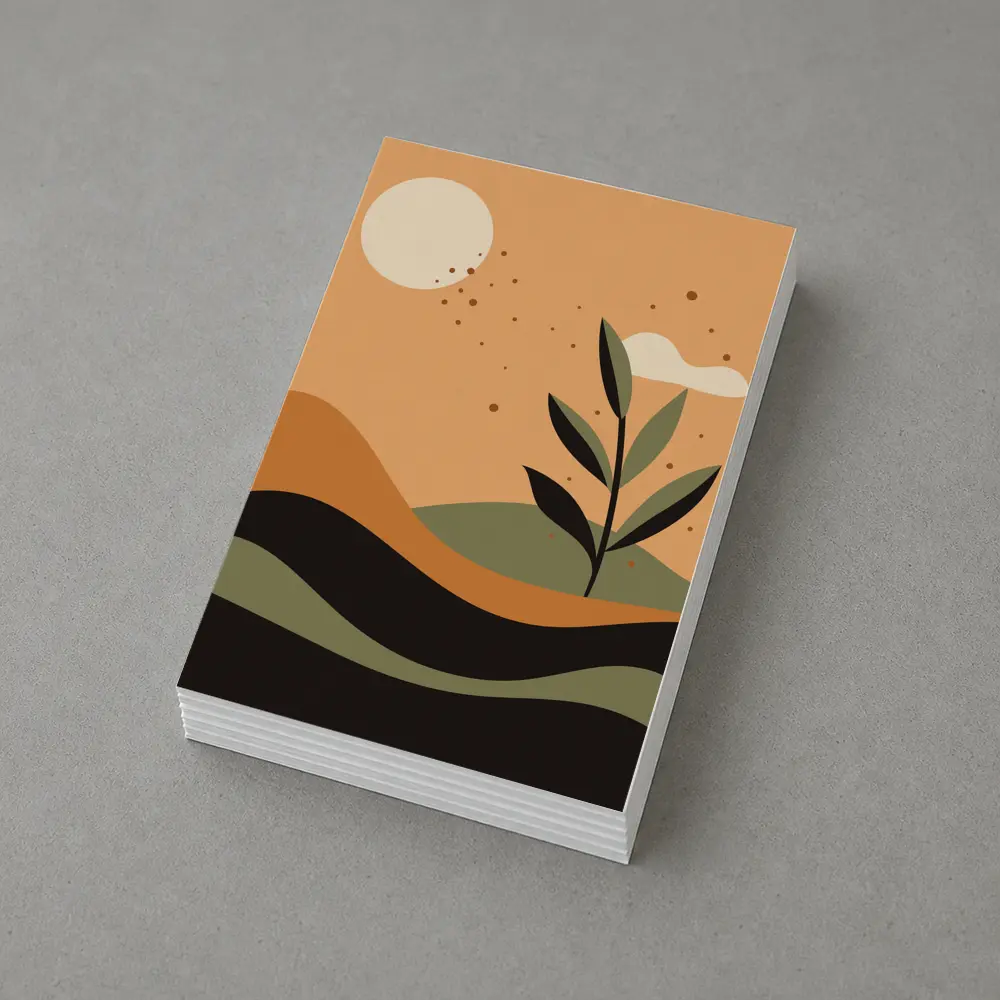 Boho Desert Plant Minimalist Terracotta Landscape Art – Postcards