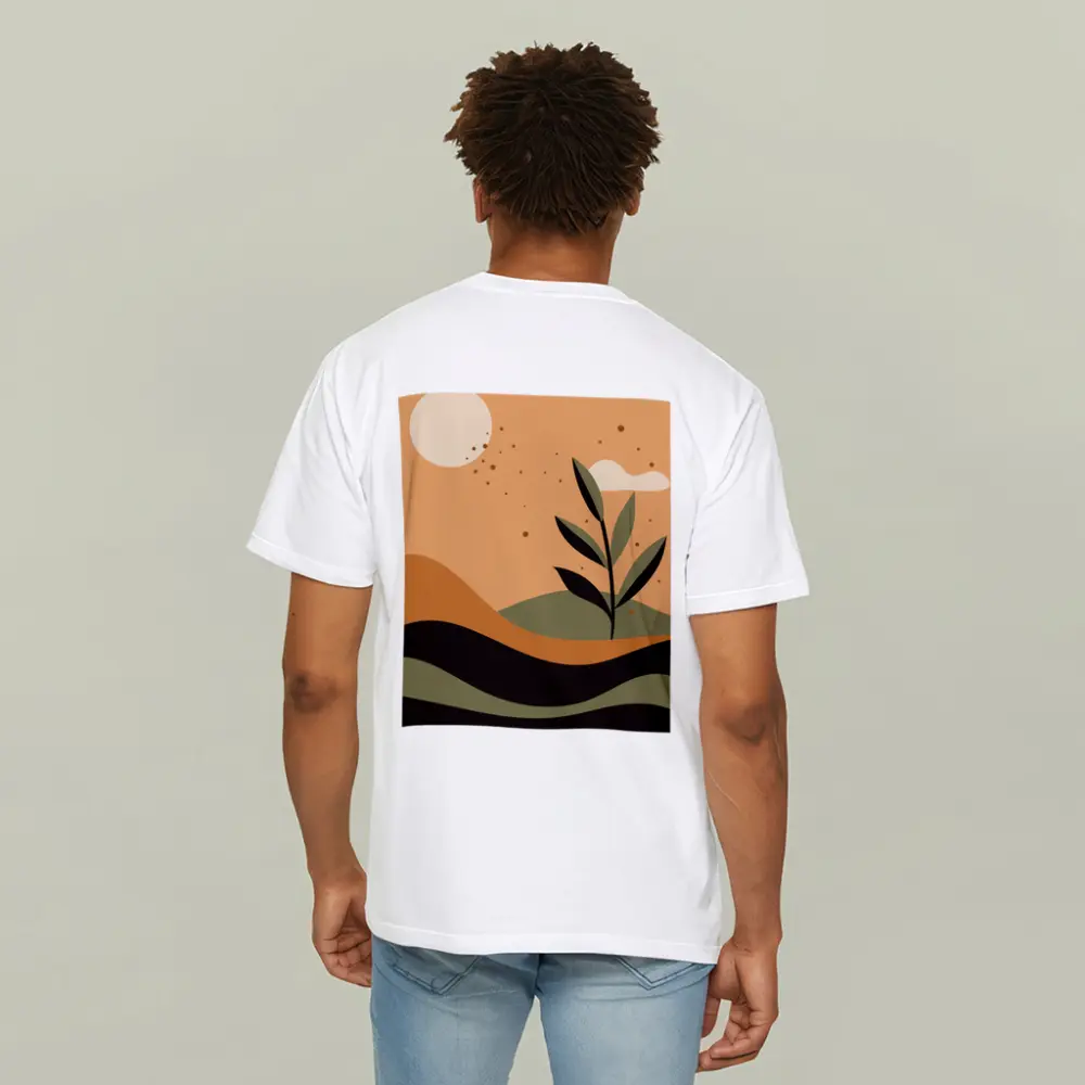 Boho Desert Plant Minimalist Terracotta Landscape Art – T-Shirts