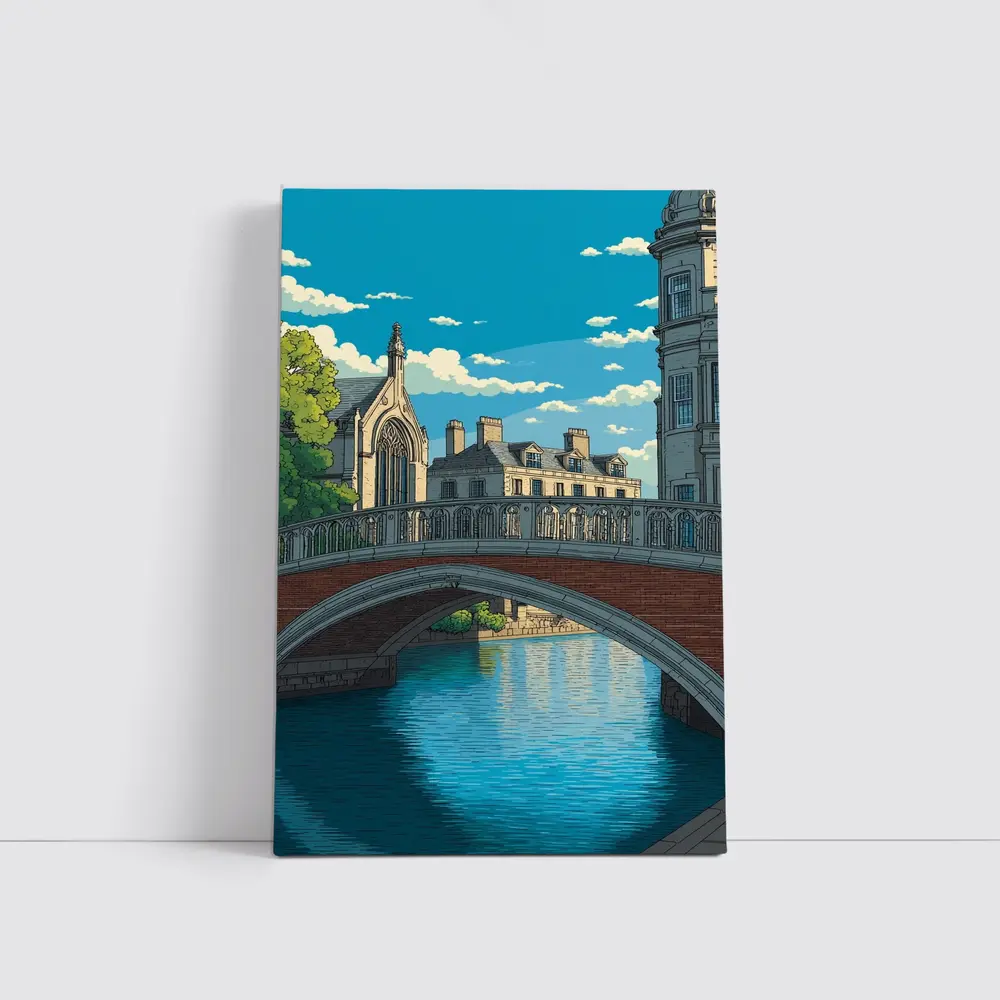 Bridge of Sighs Cambridge Pixel Art Style – Wall Art