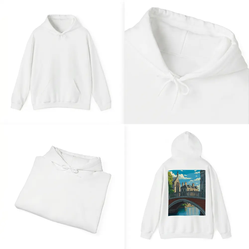 Bridge of Sighs Cambridge Pixel Art Style – Hoodies