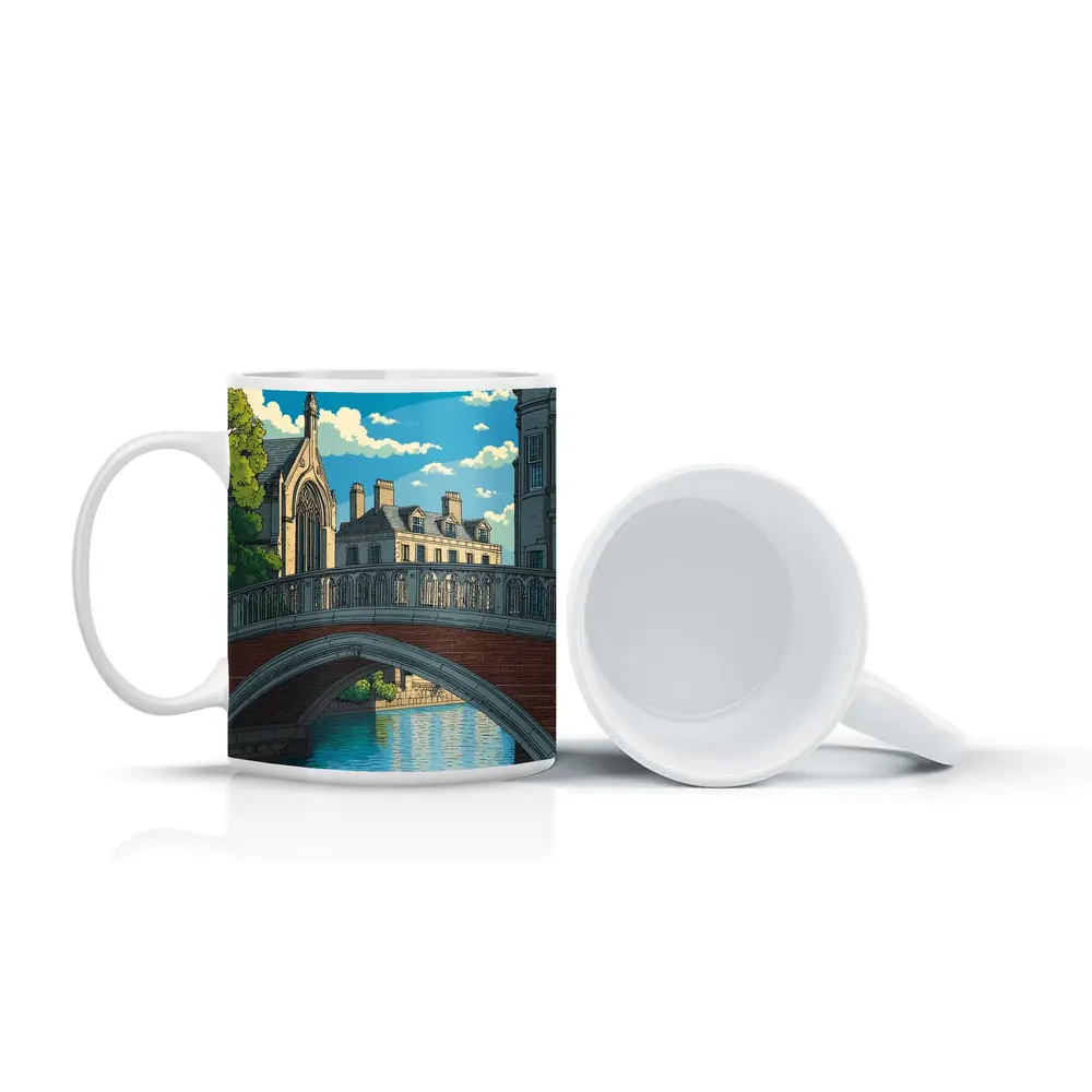 Bridge of Sighs Cambridge Pixel Art Style – Mugs