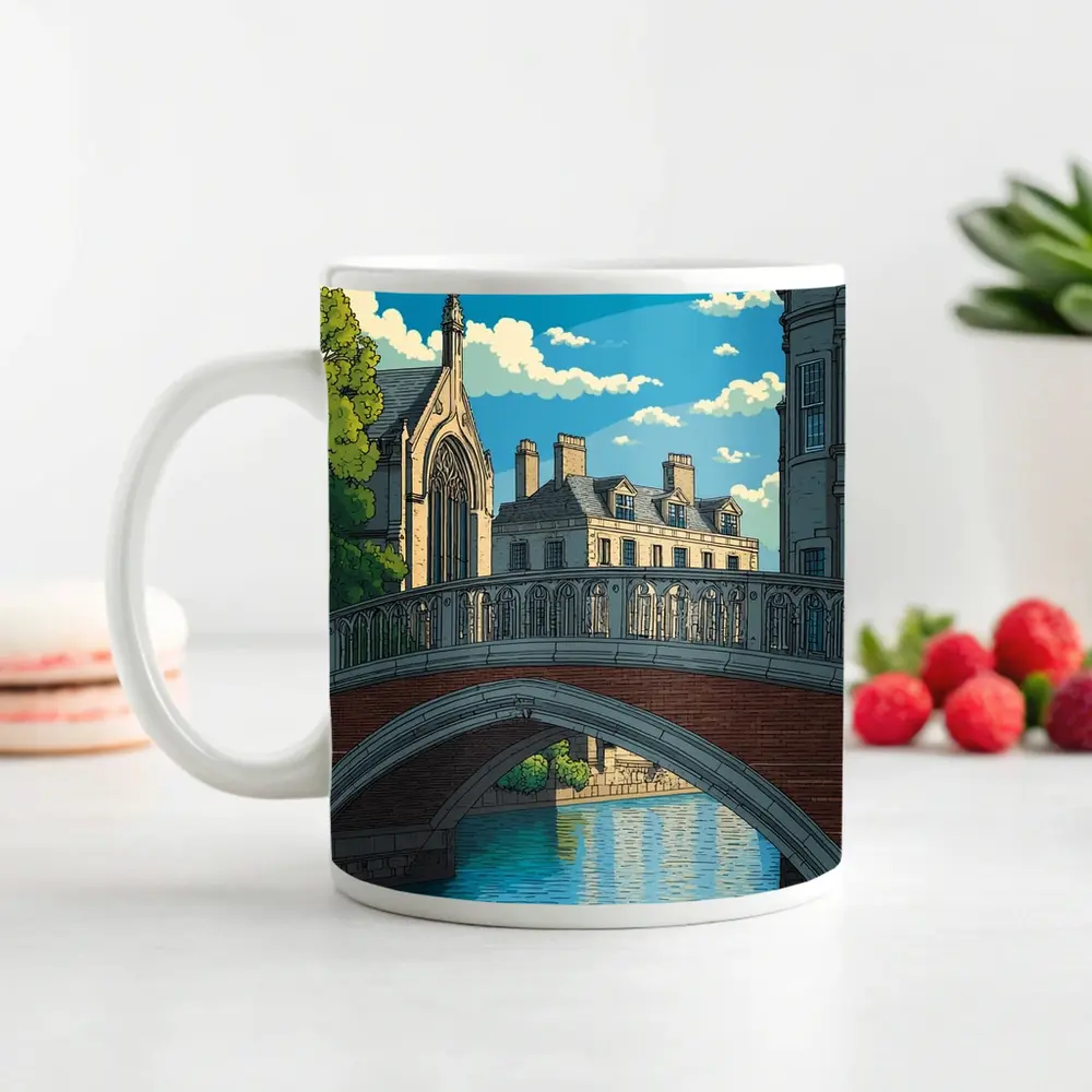 Bridge of Sighs Cambridge Pixel Art Style – Mugs