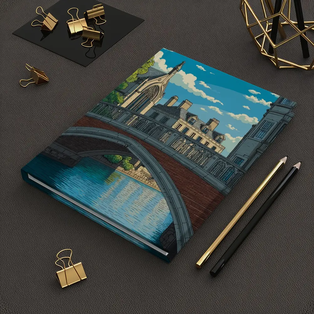 Bridge of Sighs Cambridge Pixel Art Style – Notebooks