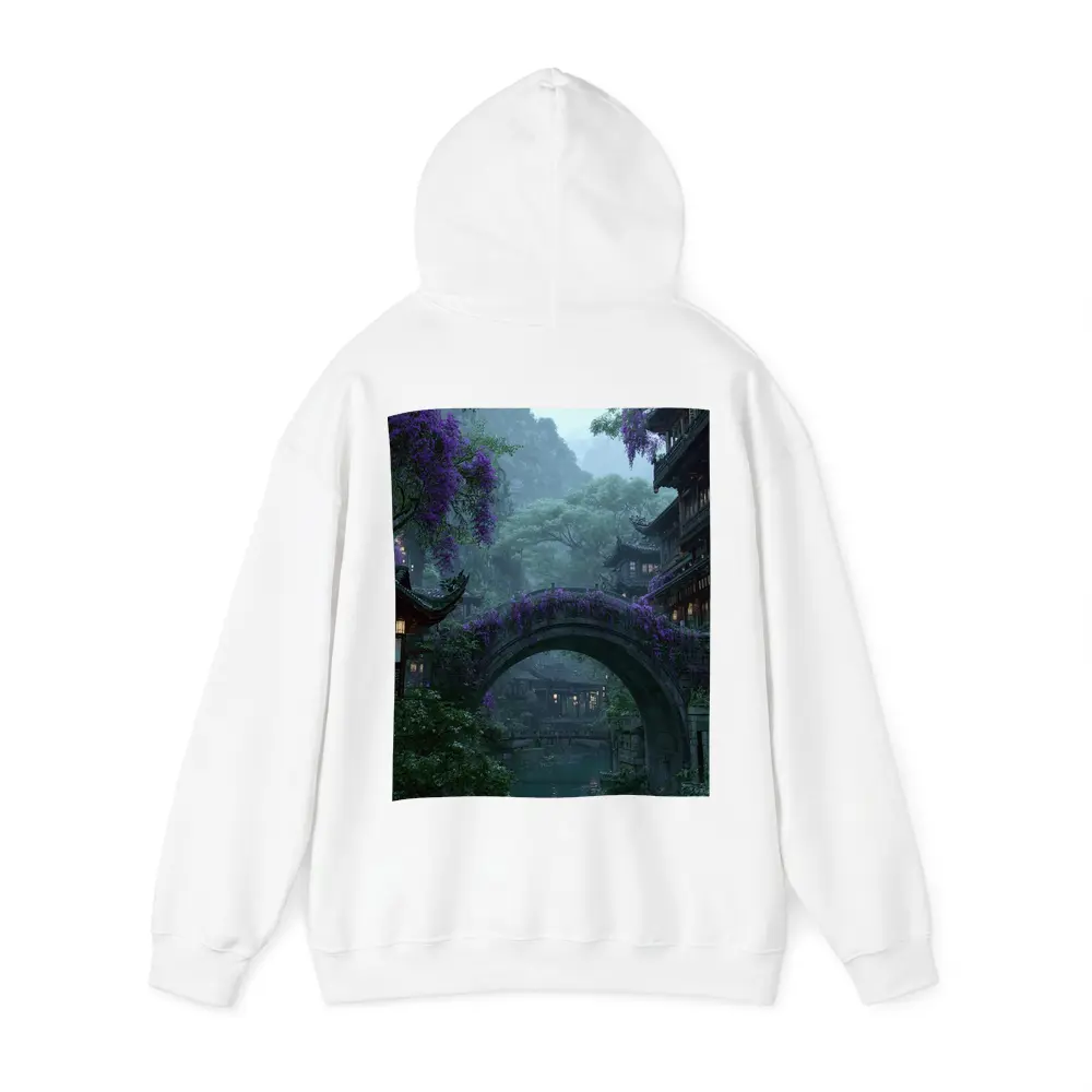 Ancient Stone Bridge Wisteria Chinese Village – Hoodies