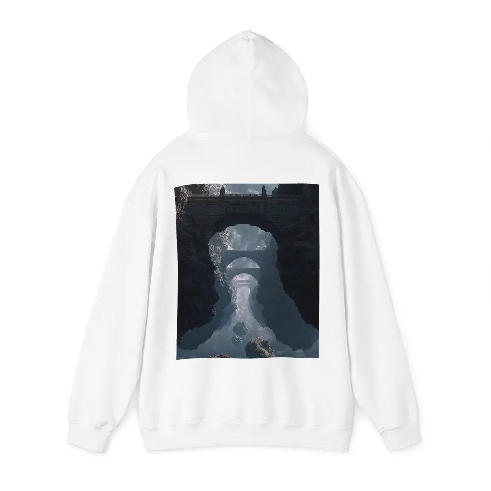 Surreal Stone Bridges Floating in Clouds – Hoodies