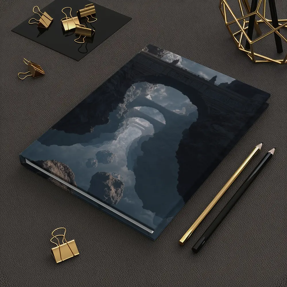 Surreal Stone Bridges Floating in Clouds – Notebooks