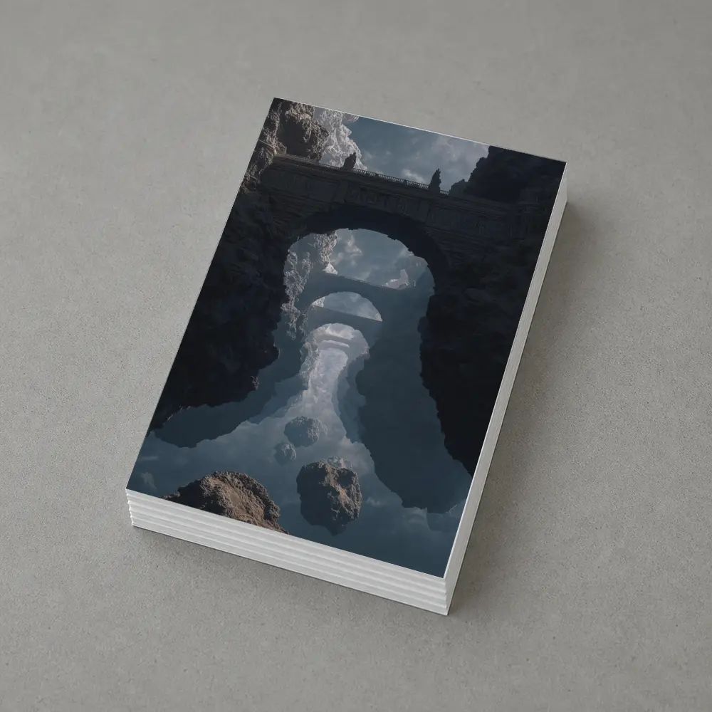 Surreal Stone Bridges Floating in Clouds – Postcards