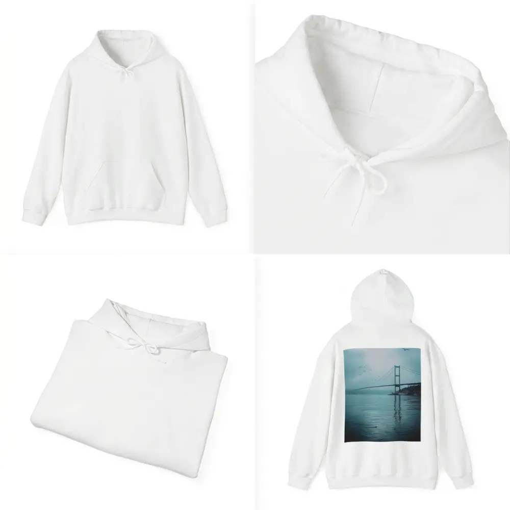 Bosphorus Bridge Istanbul Misty Blue Sky – Hoodies