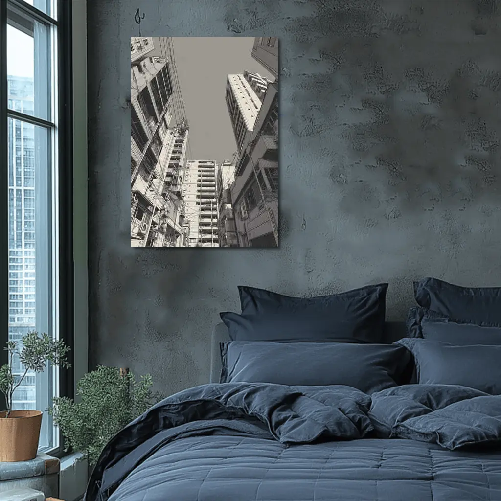 Tokyo Street Looking Up Manga Style – Wall Art