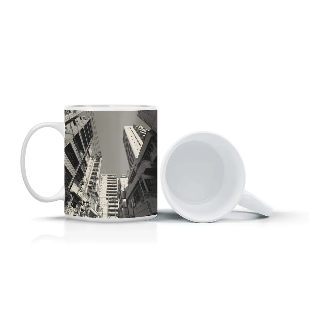 Tokyo Street Looking Up Manga Style – Mugs