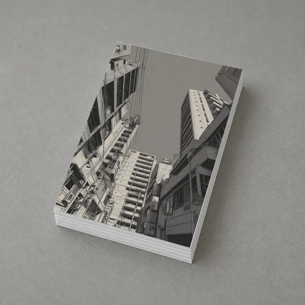 Tokyo Street Looking Up Manga Style – Postcards