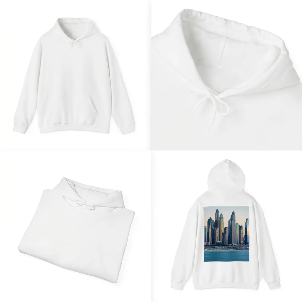 Dubai Marina Skyline at Sunset Dusk – Hoodies