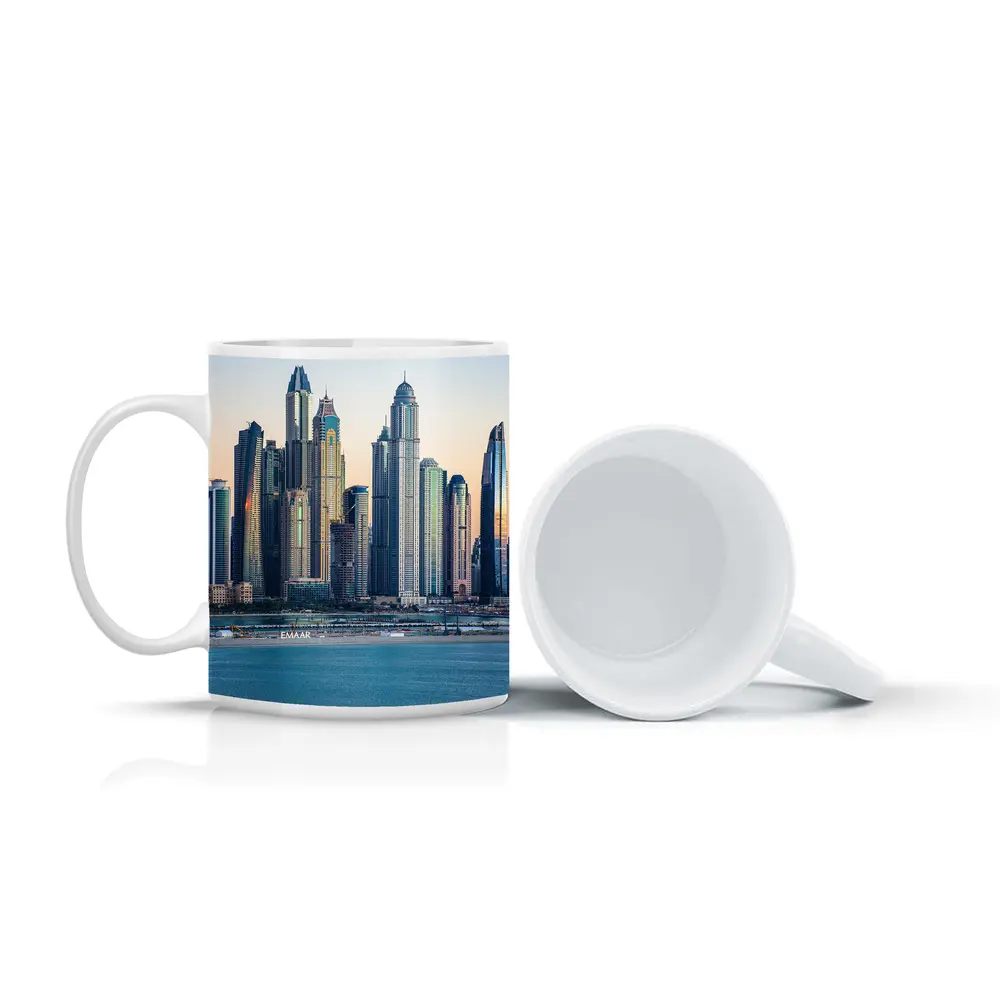 Dubai Marina Skyline at Sunset Dusk – Mugs