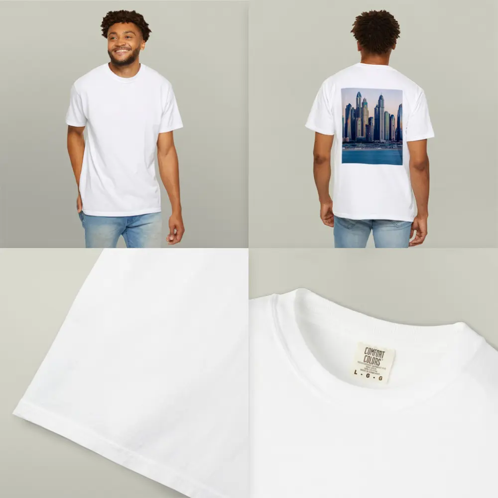 Dubai Marina Skyline at Sunset Dusk – T-Shirts