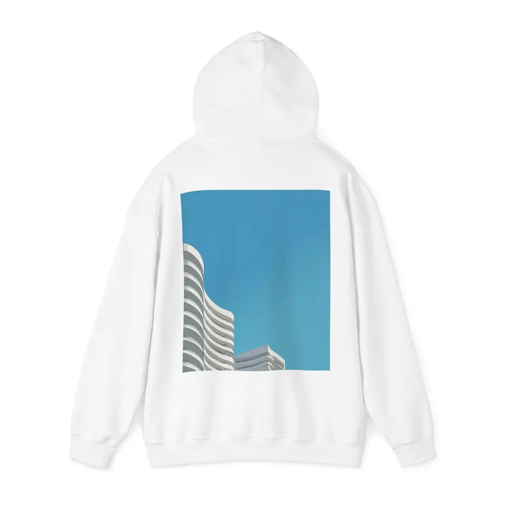 White Curved Buildings Against Blue Sky – Hoodies