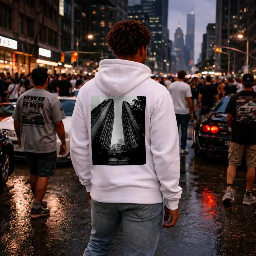 Brutalist Tower Blocks Black White Architecture – Hoodies