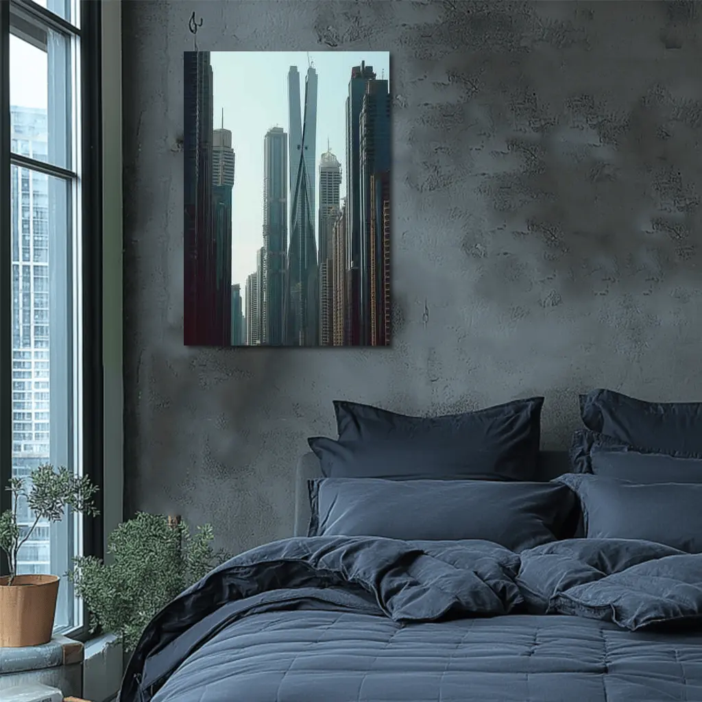 Dubai Skyscrapers Crossing Towers City Skyline – Wall Art