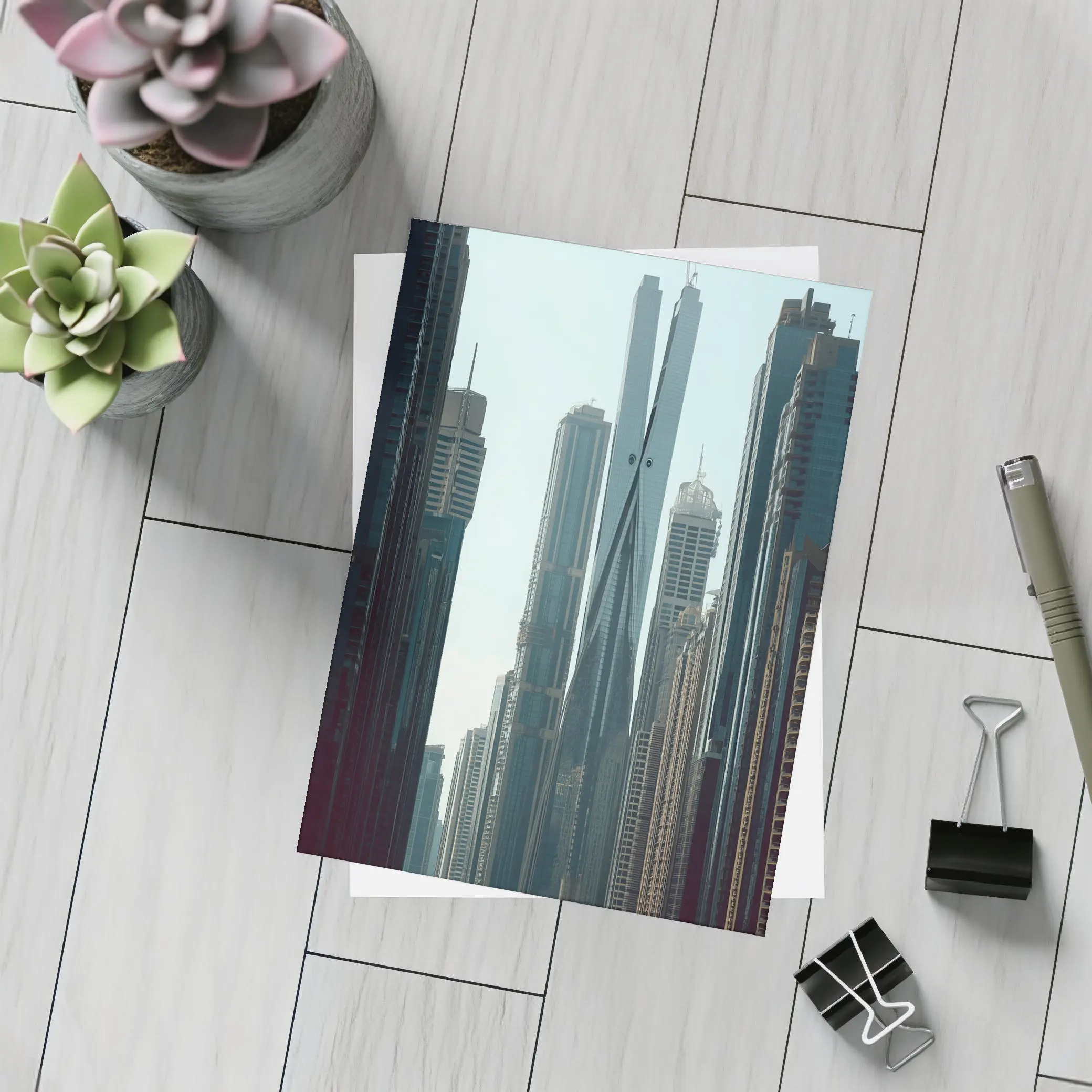 Dubai Skyscrapers Crossing Towers City Skyline – Postcards