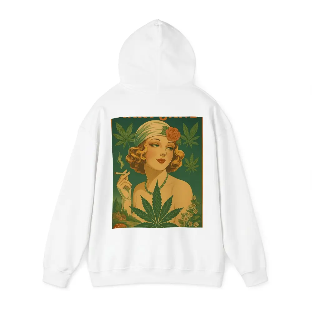 Mary Jane Retro Art Deco Woman Cannabis – Hoodies