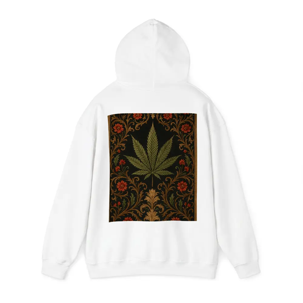 Cannabis Leaf Dark Floral Victorian Pattern – Hoodies