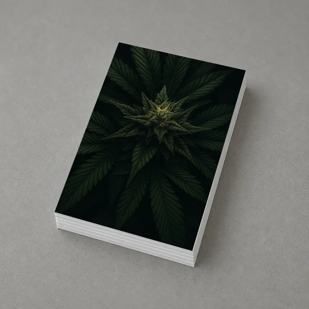 Cannabis Plant Dark Green Close Up – Postcards