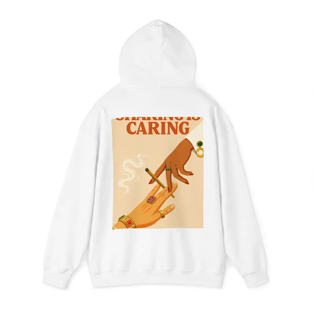 Sharing Is Caring Cannabis Retro Illustration – Hoodies