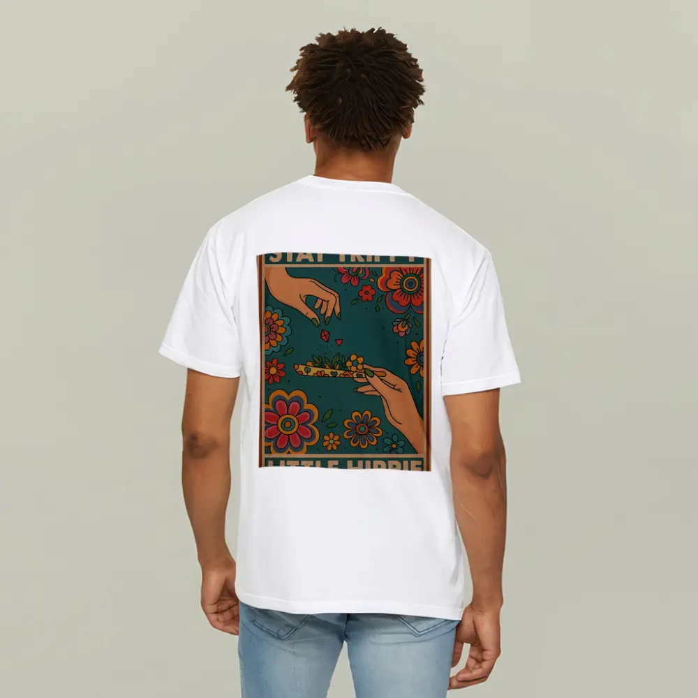 Stay Trippy Little Hippie Retro Floral Art – T-Shirts