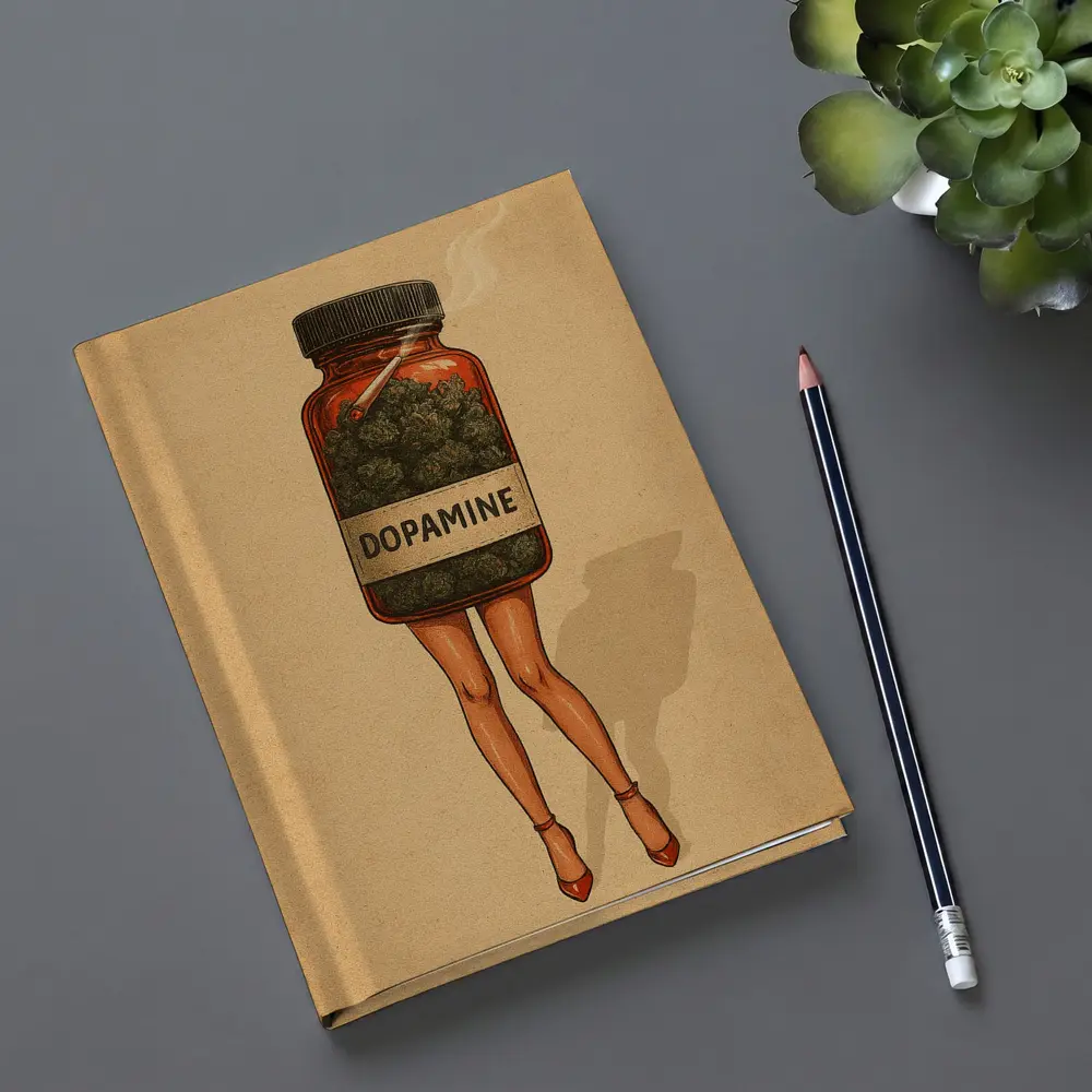 Dopamine Cannabis Jar With Legs Retro – Notebooks