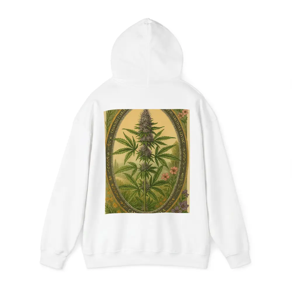 Cannabis Sativa Botanical Illustration Vintage Style – Hoodies