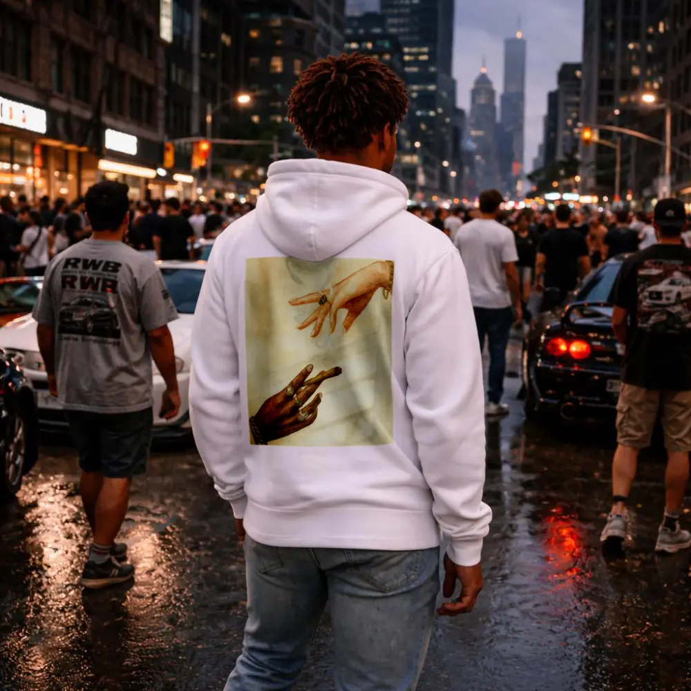 Two Hands Smoking Joint Watercolor Art – Hoodies