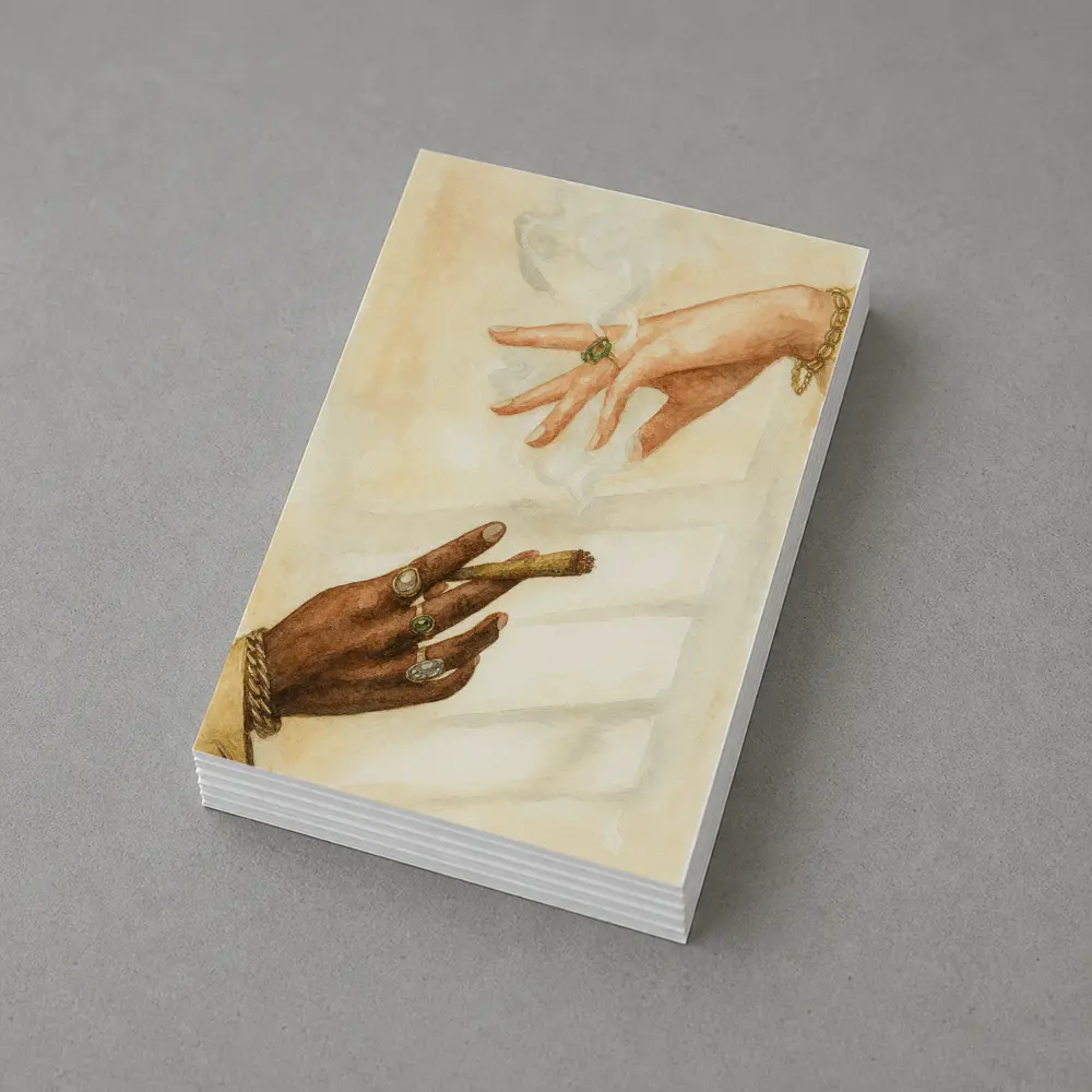 Two Hands Smoking Joint Watercolor Art – Postcards