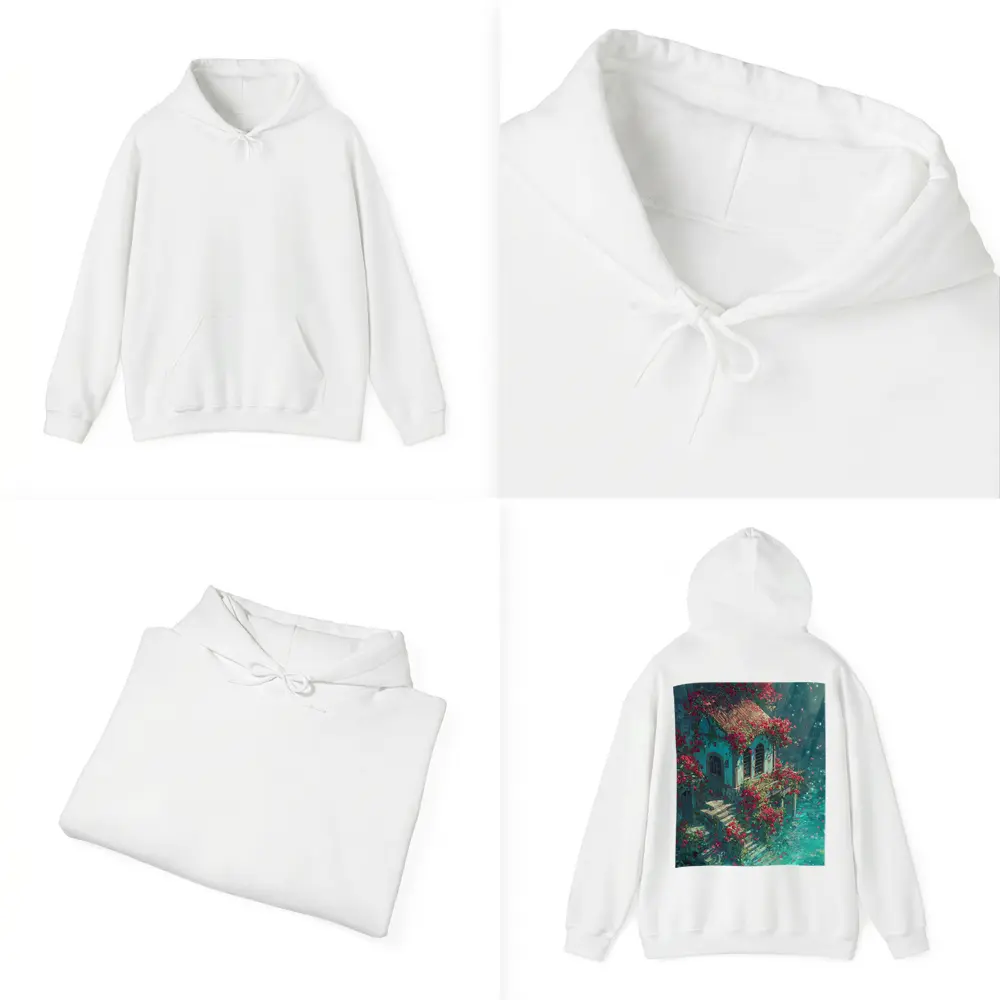 Rose Covered Cottage Anime Fantasy Art – Hoodies