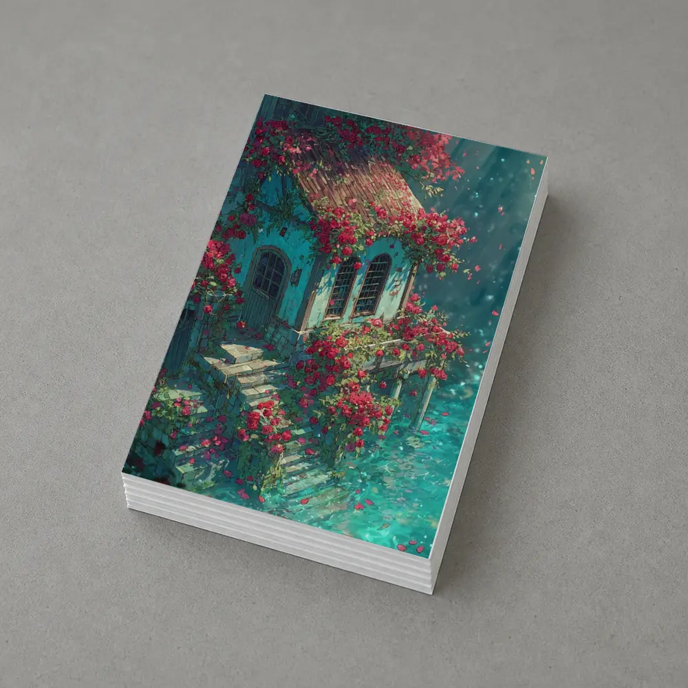 Rose Covered Cottage Anime Fantasy Art – Postcards
