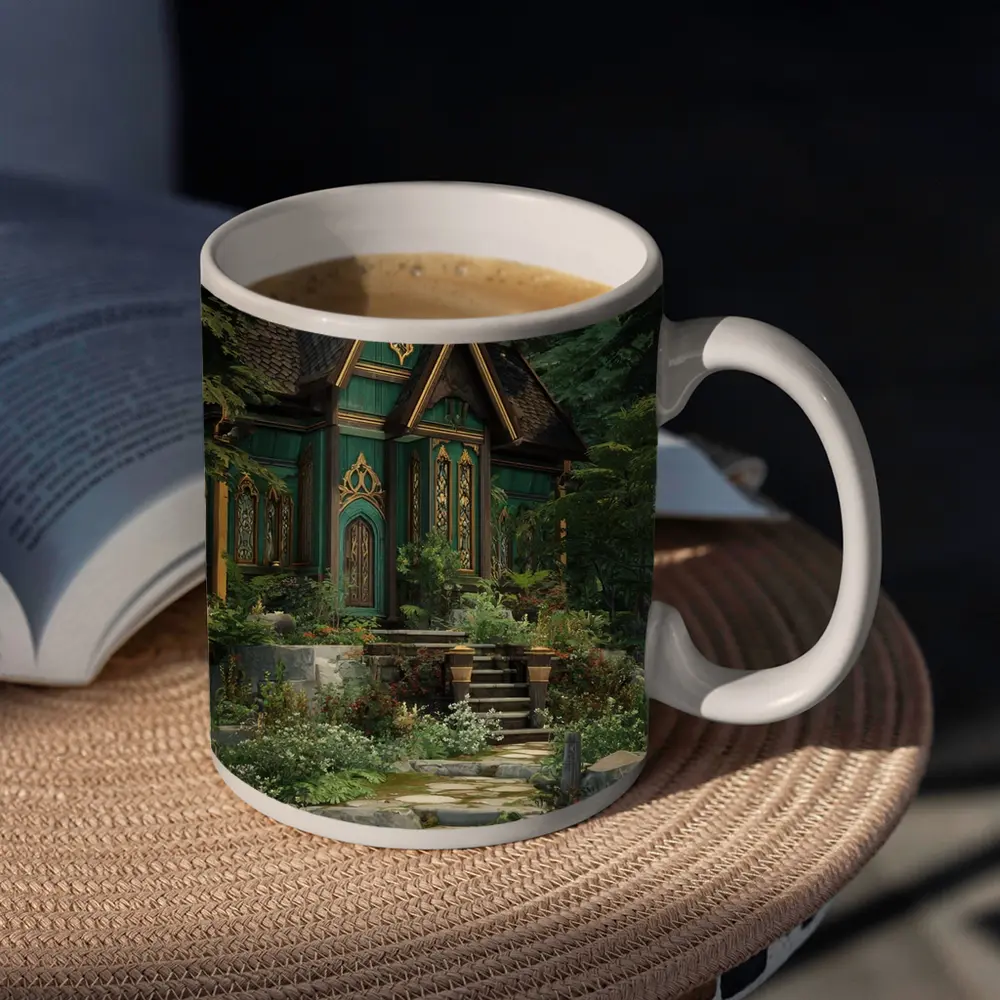 Green Gothic Cottage Deep Enchanted Forest – Mugs