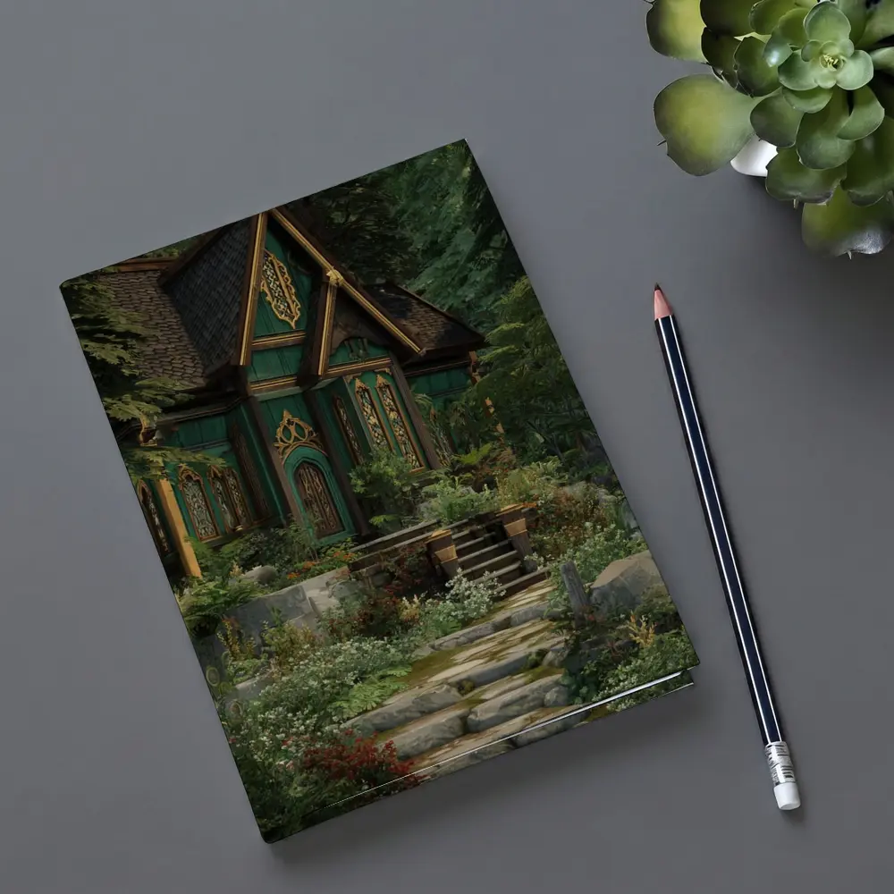 Green Gothic Cottage Deep Enchanted Forest – Notebooks