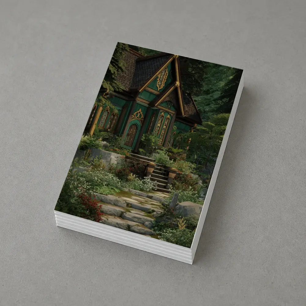 Green Gothic Cottage Deep Enchanted Forest – Postcards