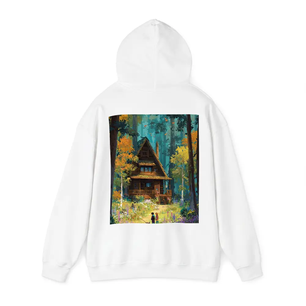 Anime Cabin in Forest with Children – Hoodies