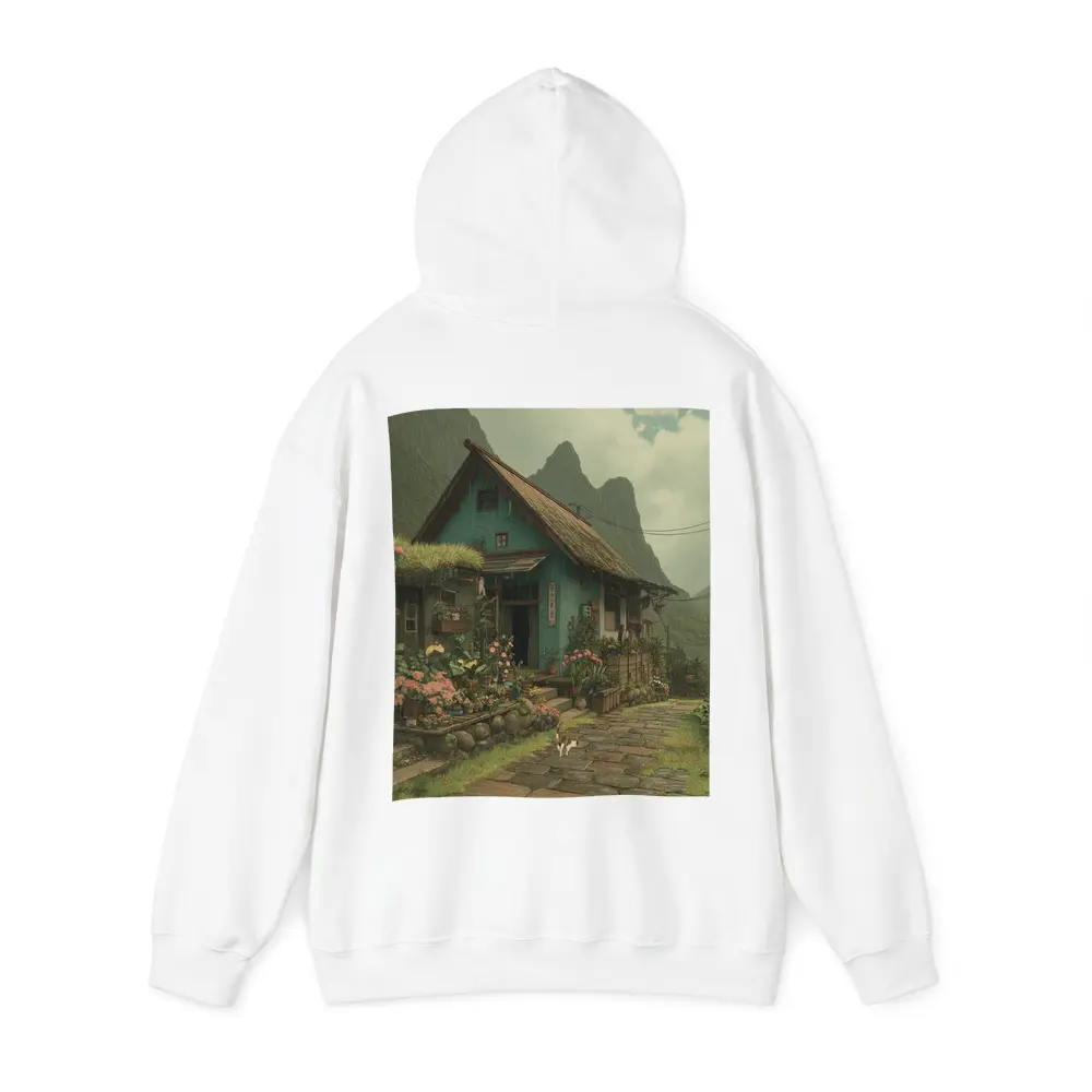 Anime Cottage Garden Rainy Mountain Village – Hoodies
