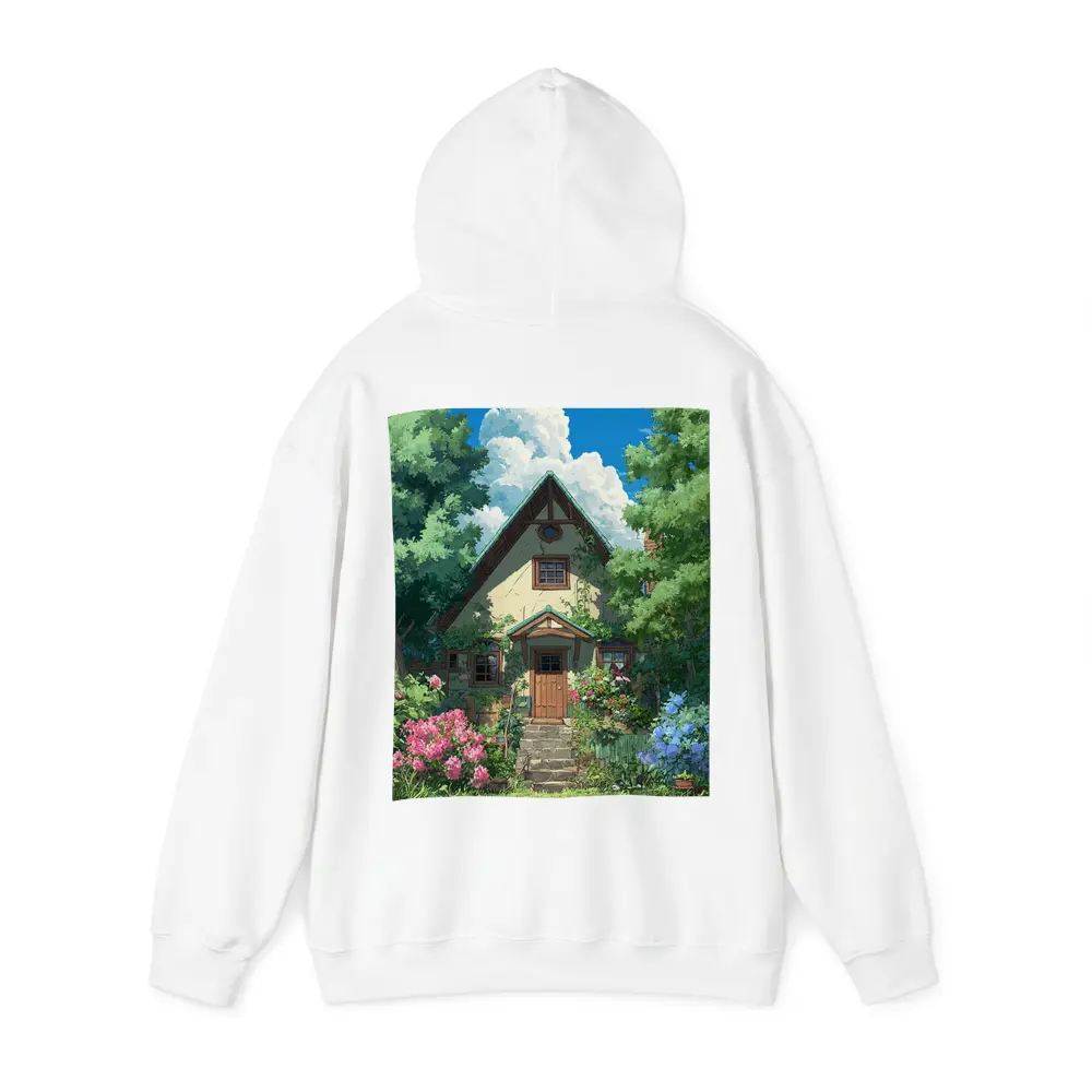 Anime Cottage House Surrounded by Lush Garden – Hoodies