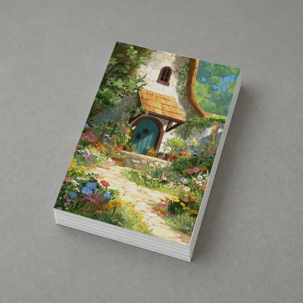 Cottagecore Stone Cottage Garden Floral Art – Postcards
