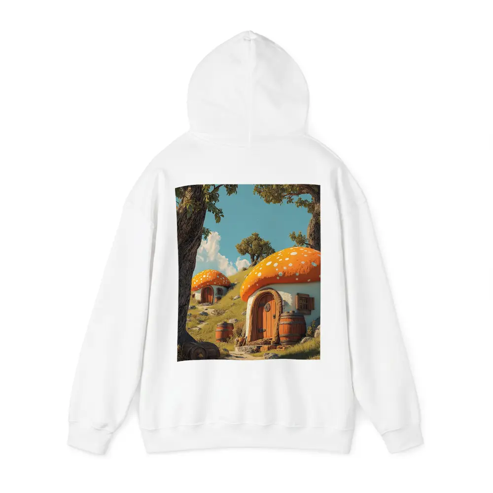 Mushroom Houses Fantasy Cottage Sunny Hill – Hoodies