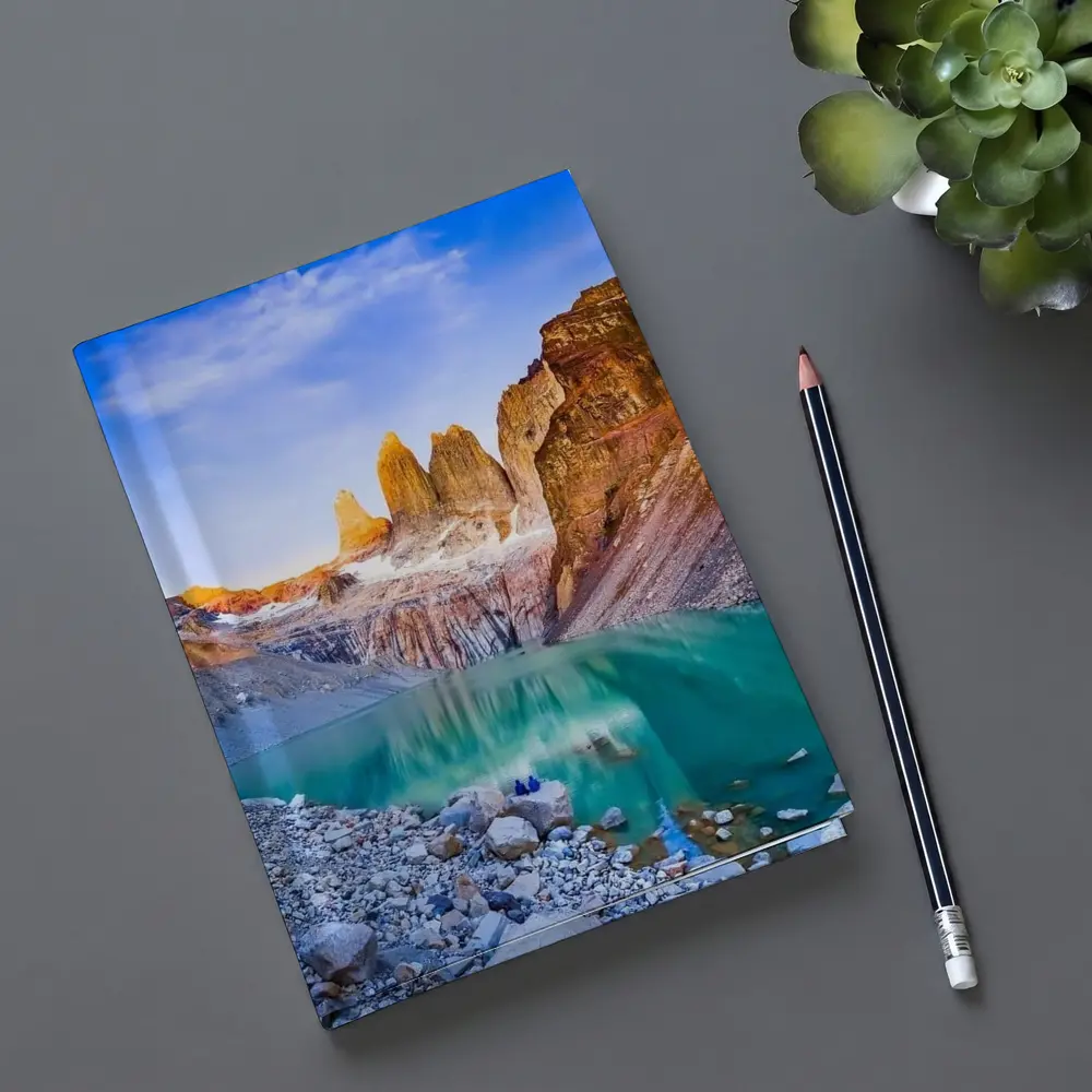 Torres del Paine Towers Turquoise Lake Patagonia – Notebooks