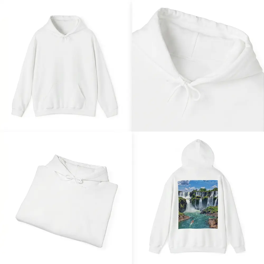 Iguazu Falls Boat Turquoise River Waterfall – Hoodies