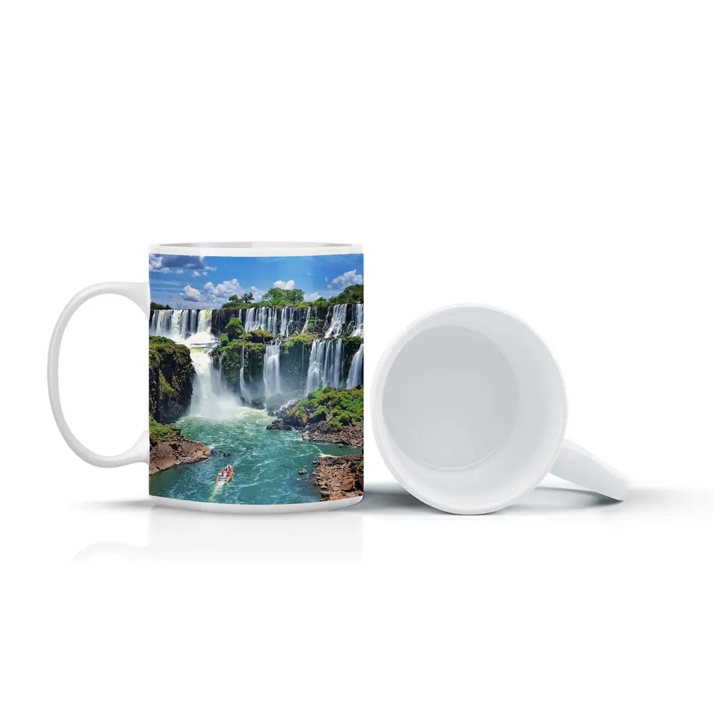 Iguazu Falls Boat Turquoise River Waterfall – Mugs