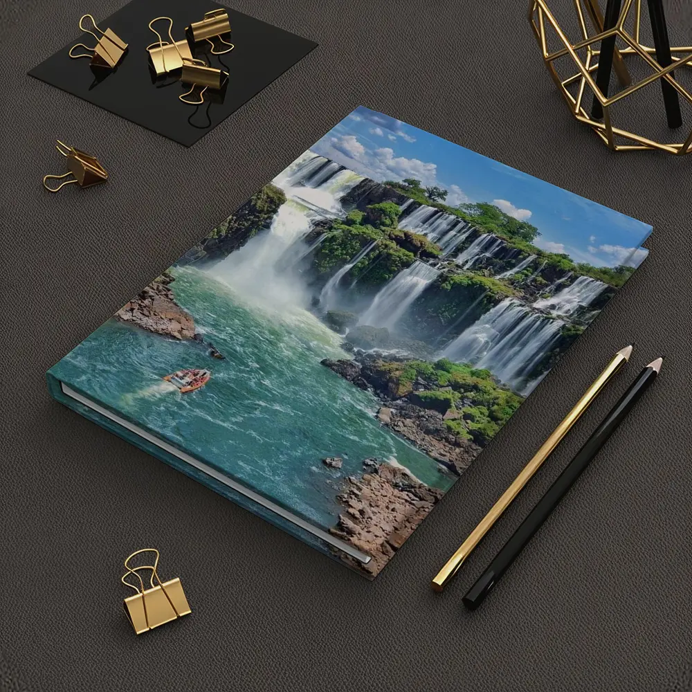 Iguazu Falls Boat Turquoise River Waterfall – Notebooks