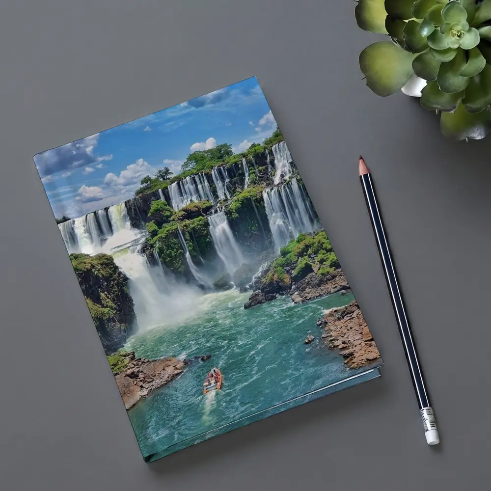 Iguazu Falls Boat Turquoise River Waterfall – Notebooks