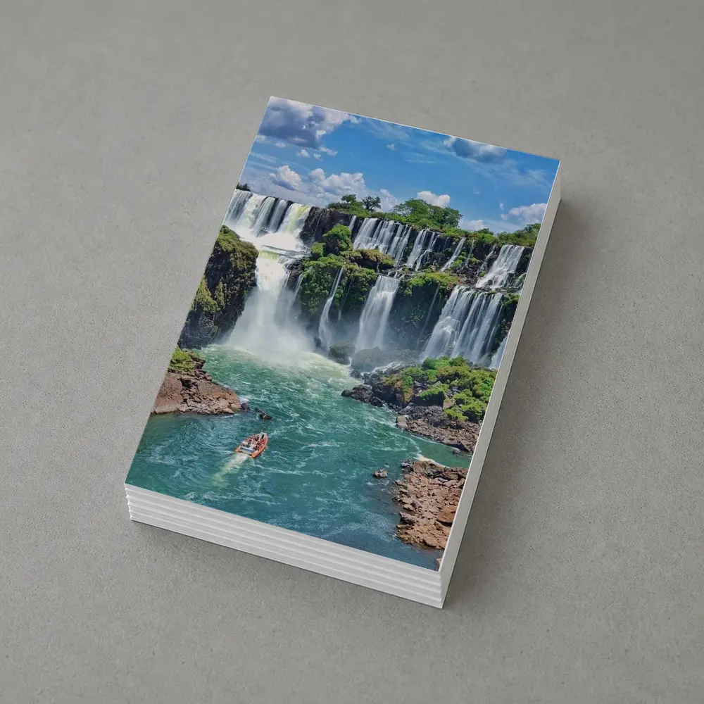 Iguazu Falls Boat Turquoise River Waterfall – Postcards