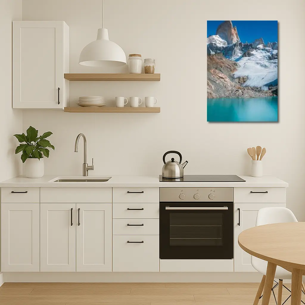 Mount Fitz Roy Glacier Turquoise Lake Patagonia – Wall Art